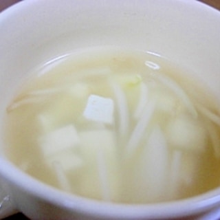 豆腐と玉ねぎの中華風スープ